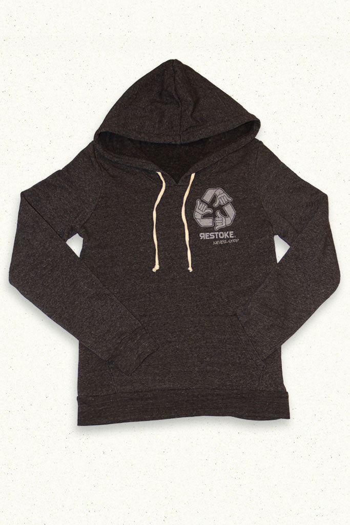 ECO PULLOVER HOODIE WOMENS BLACK