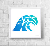 Fin Wave Print Framed